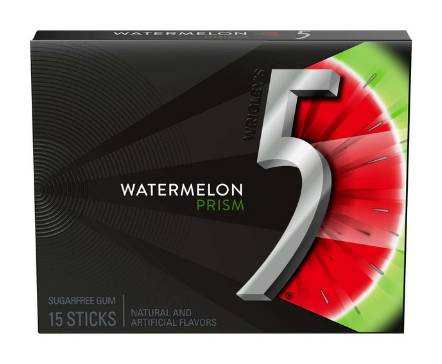 Wrigley's 5 Prism Sugarfree Gum Electric Watermelon 40.5g Box