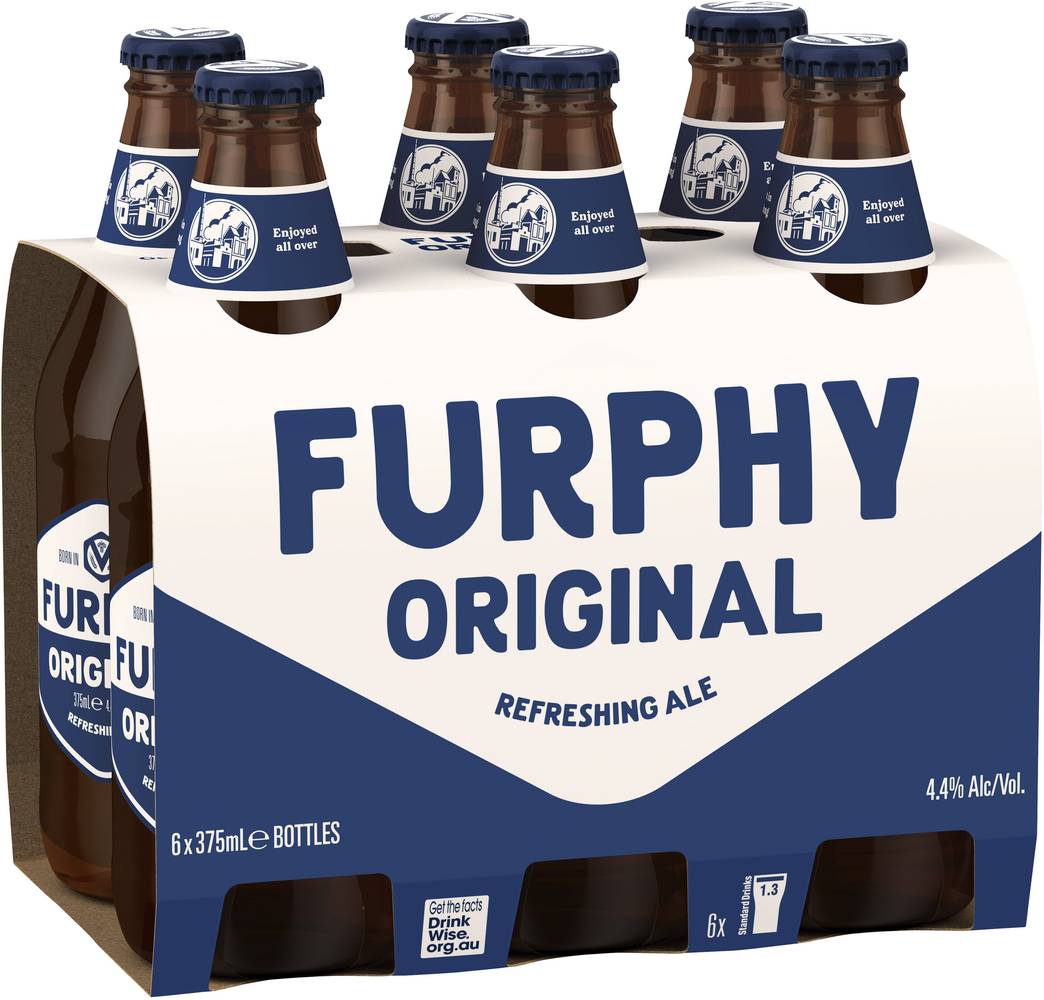 Furphy Refreshing Ale Bottle 375mL X 6 pack