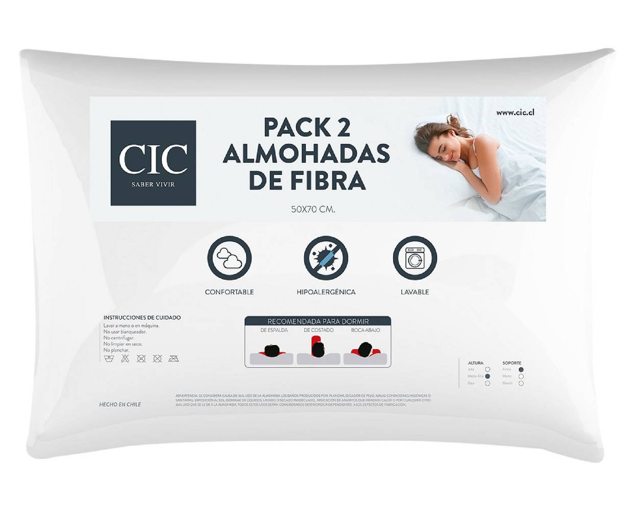 Cic pack 2 almohada (50 x 70 cm)
