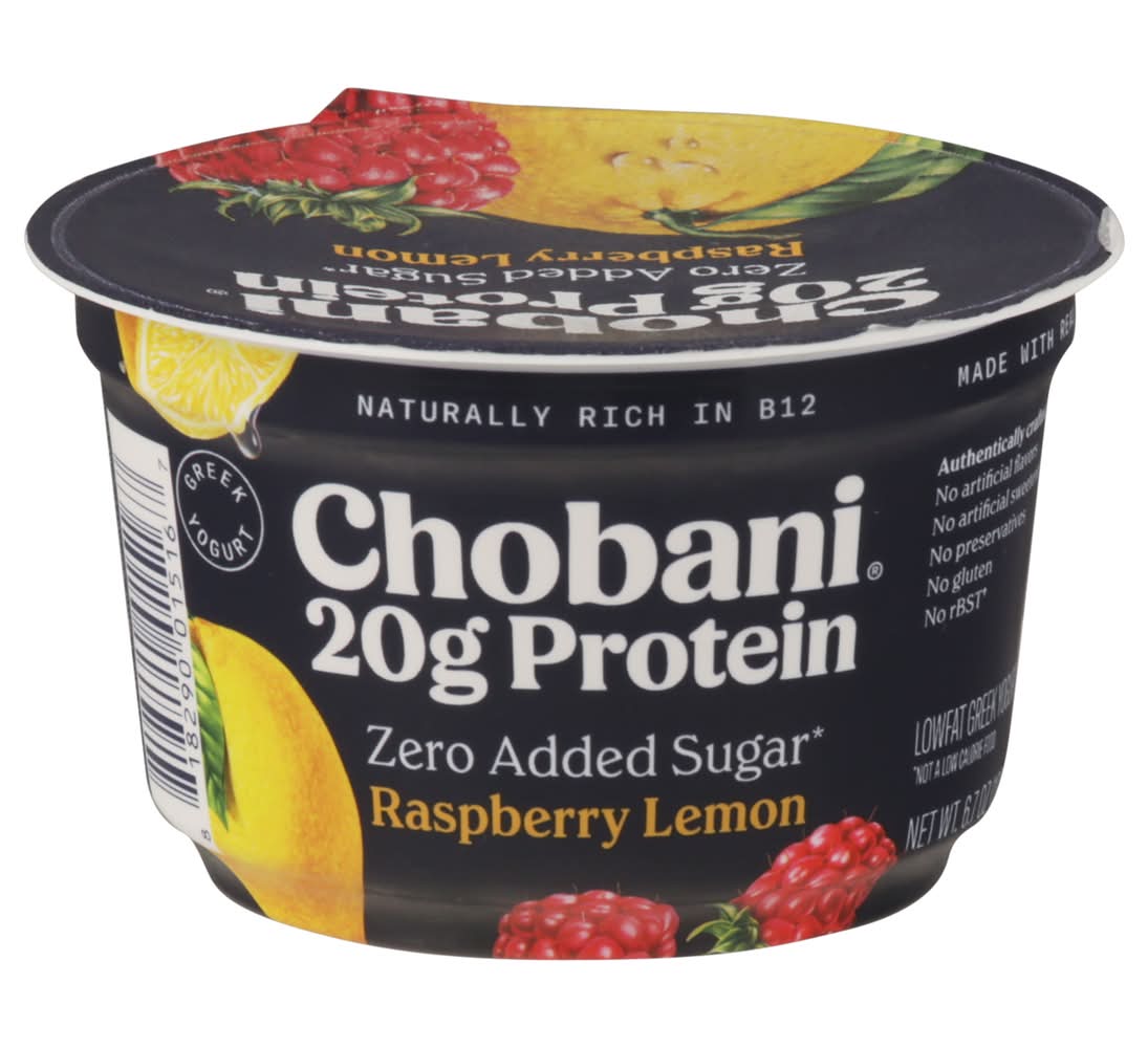 Chobani Lowfat Greek Yogurt, Raspberry-Lemon (6.7 oz)