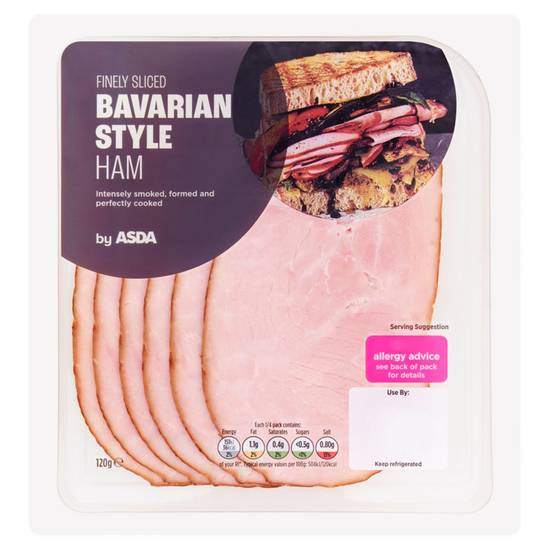 Asda Finely Sliced Bavarian Style Ham 120g