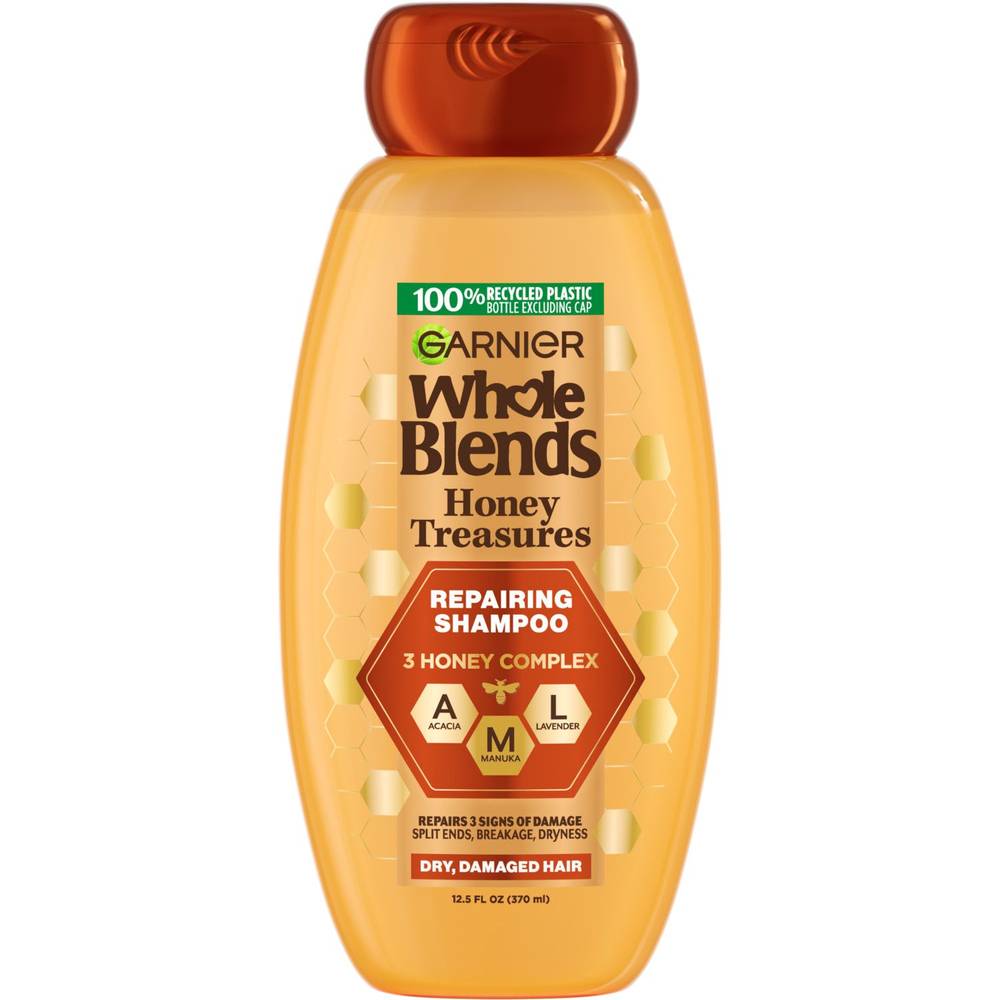 Garnier Whole Blends Honey Treasures Repairing Shampoo, 12.5 OZ