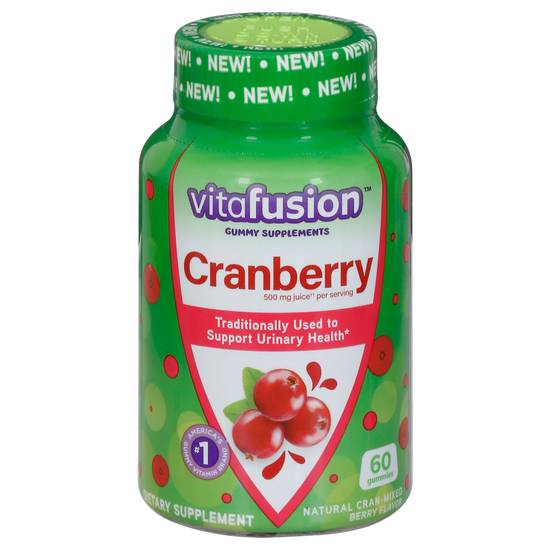 Vitafusion Natural Cran-Mixed Berry Flavor Cranberry 500 mg Gummies