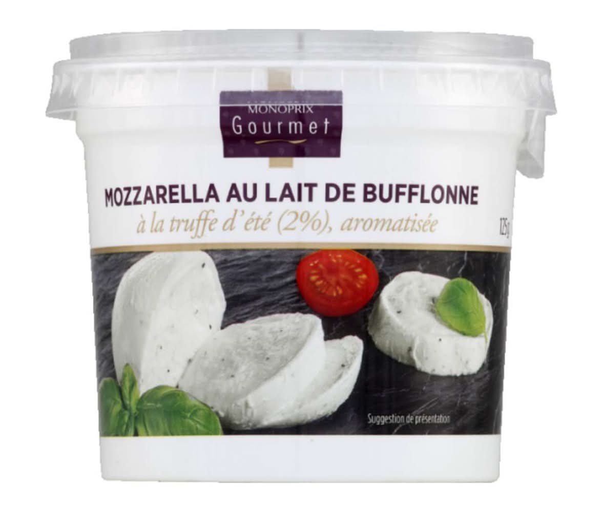 Monoprix Gourmet - Mozzarella au lait de bufflonne, truffe d'été (125g)