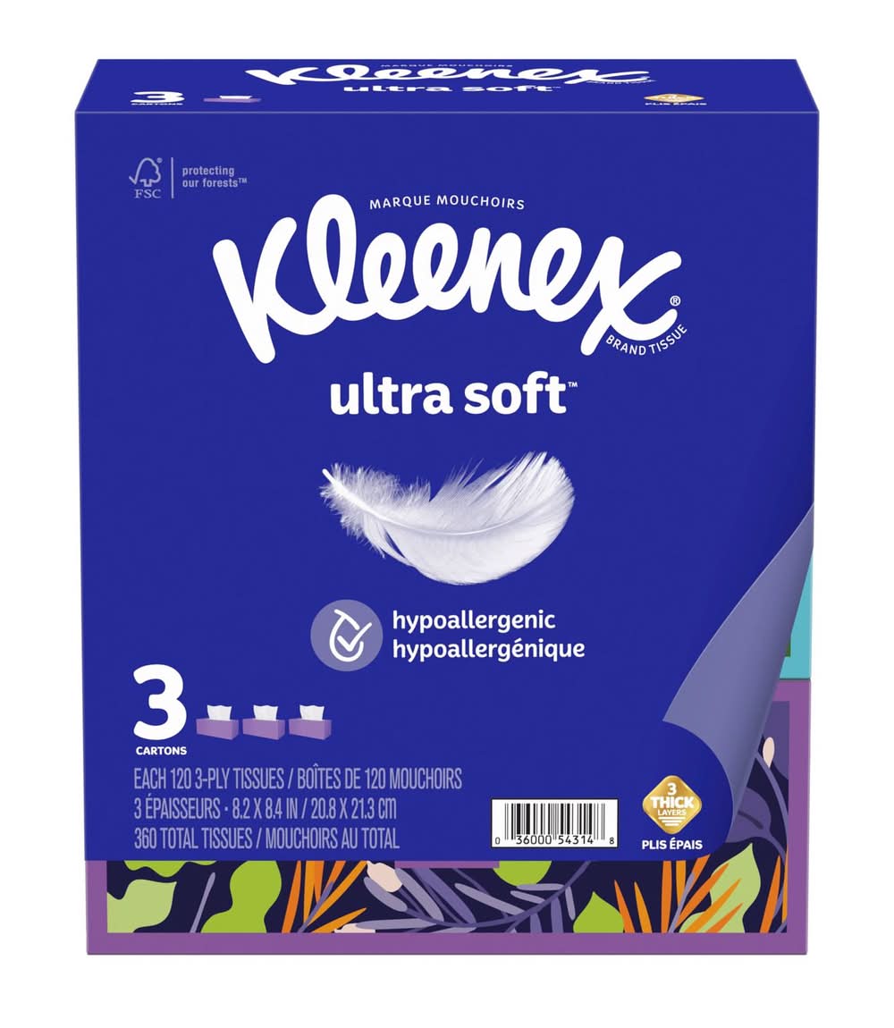 Kleenex Ultra Soft 120 Ct Facial Tissue