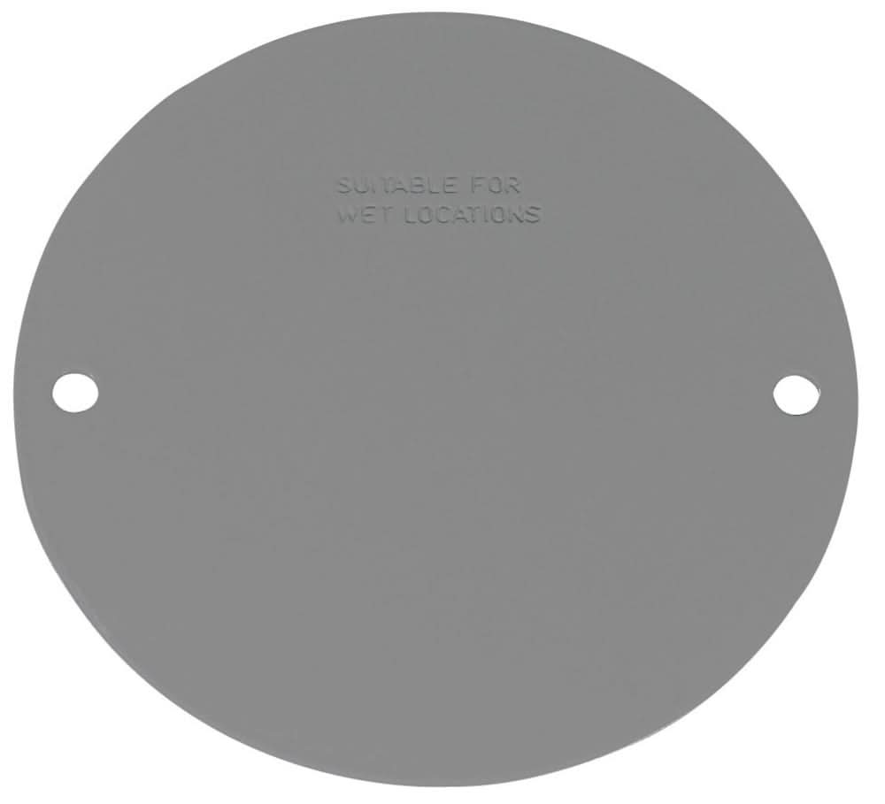 Sigma Engineered Solutions Round Gray Metal Weatherproof Electrical Box Cover