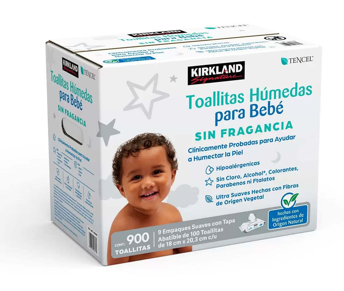 Kirkland Signature Toallitas Húmedas para bebé 900 pzas