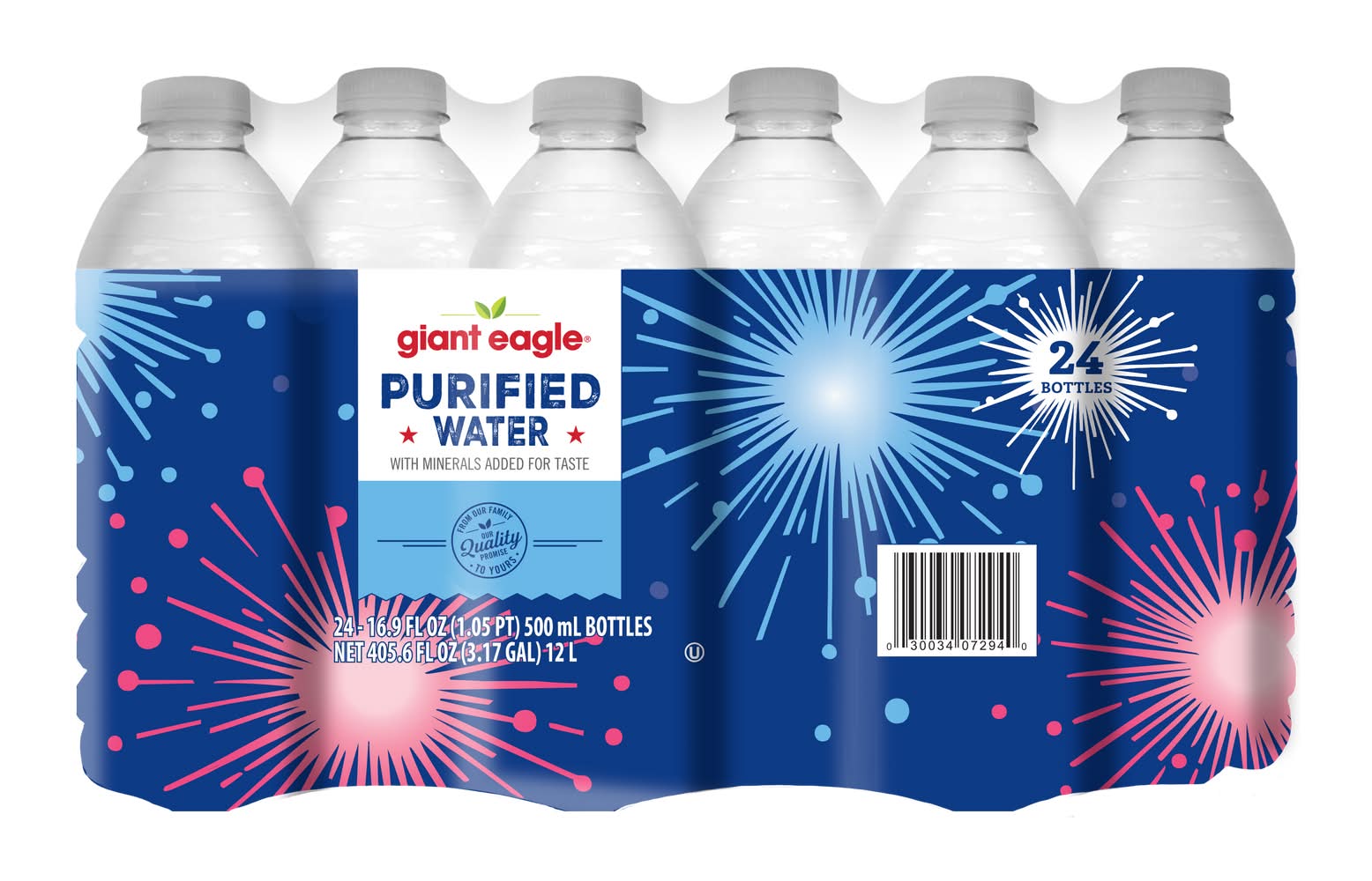 Giant Eagle Purified Water (24 x 16.9 fl oz)