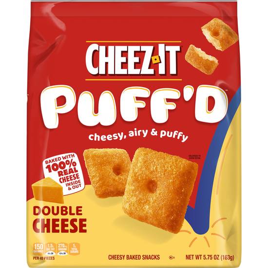 Cheez-It Puff'd Cheesy Baked Snacks - Double Cheese, 5.75 oz