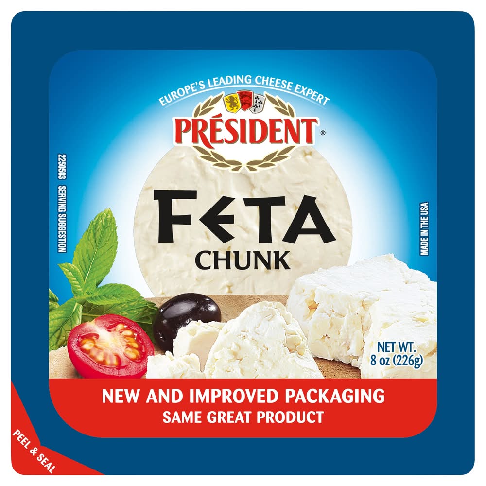 Président Feta Chunk Cheese (8 oz)