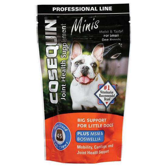 Cosequin Minis Plus Msm & Boswellia Dog Joint Health Supplement For Dogs, 0.22 Lb., Count Of 45