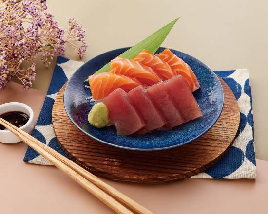 雙拼刺身 Salmon and Tuna Sashimi