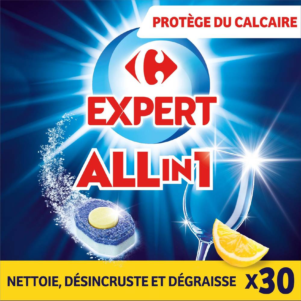 Carrefour - Expert tablettes lave-vaisselle tout en 1 (17g)