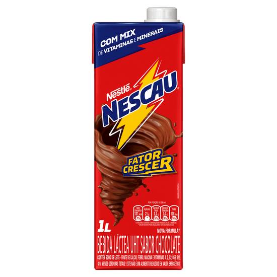Nestlé bebida láctea uht nescau fator crescer sabor chocolate (1 l)
