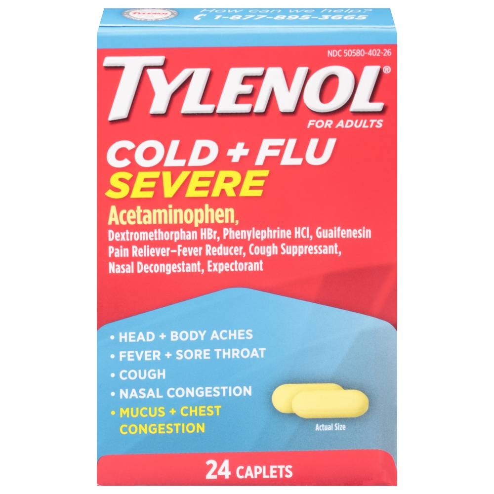 Tylenol Cold + Flu Severe Caplets (24 ct)