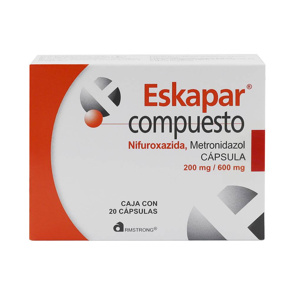 Armstrong eskapar nifuroxazida/metronidazol cápsulas 200 mg/600 mg (20 piezas)