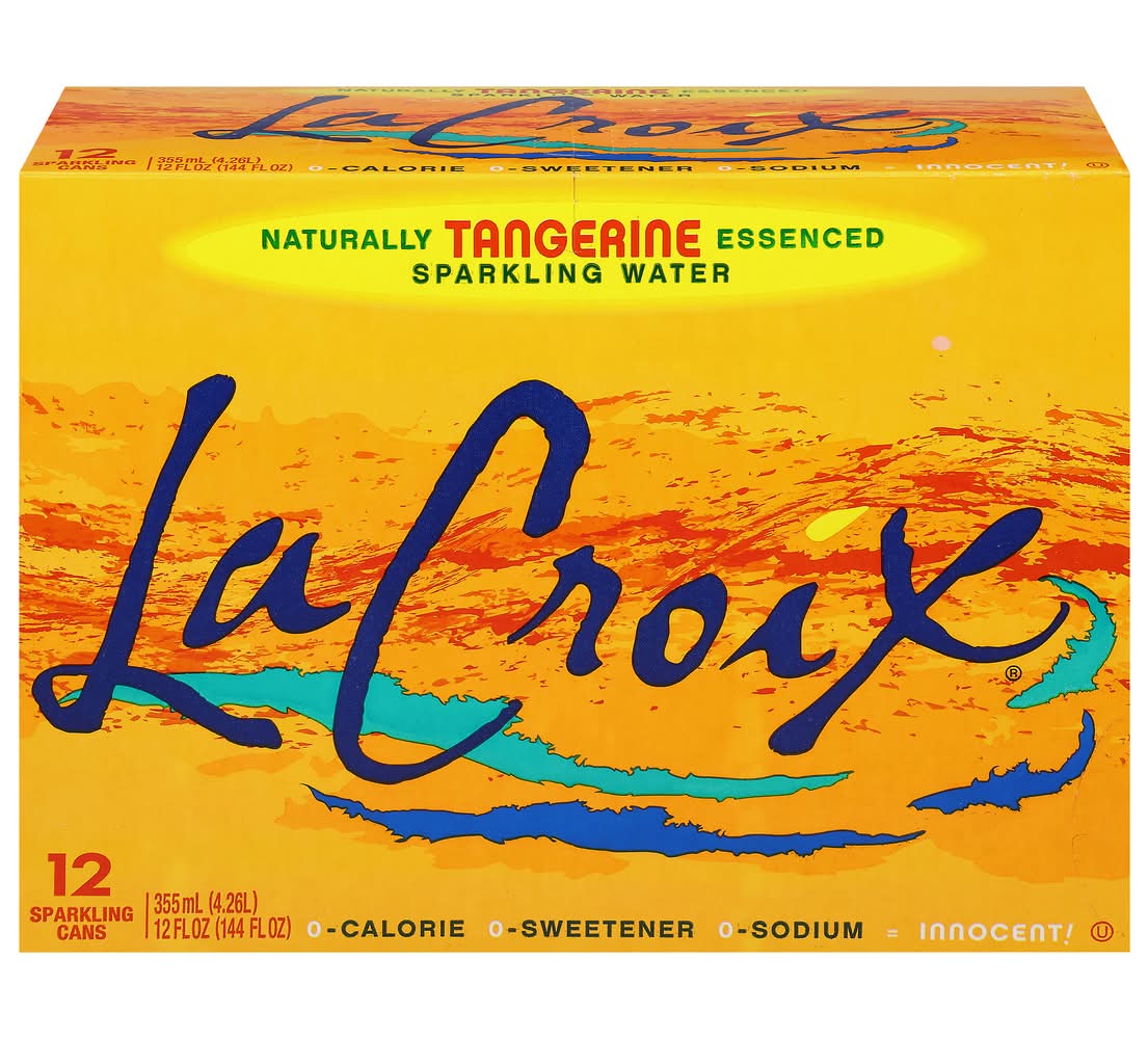 LaCroix Naturally Essenced Sparkling Water, Tangerine (12 x 12 fl oz)