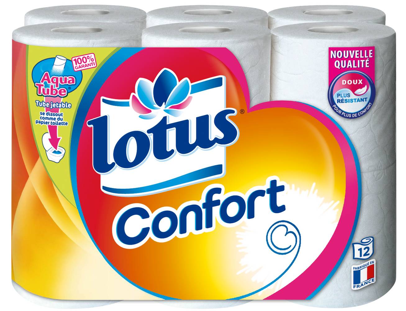 Lotus - Rouleaux de papier toilette confort (blanc)