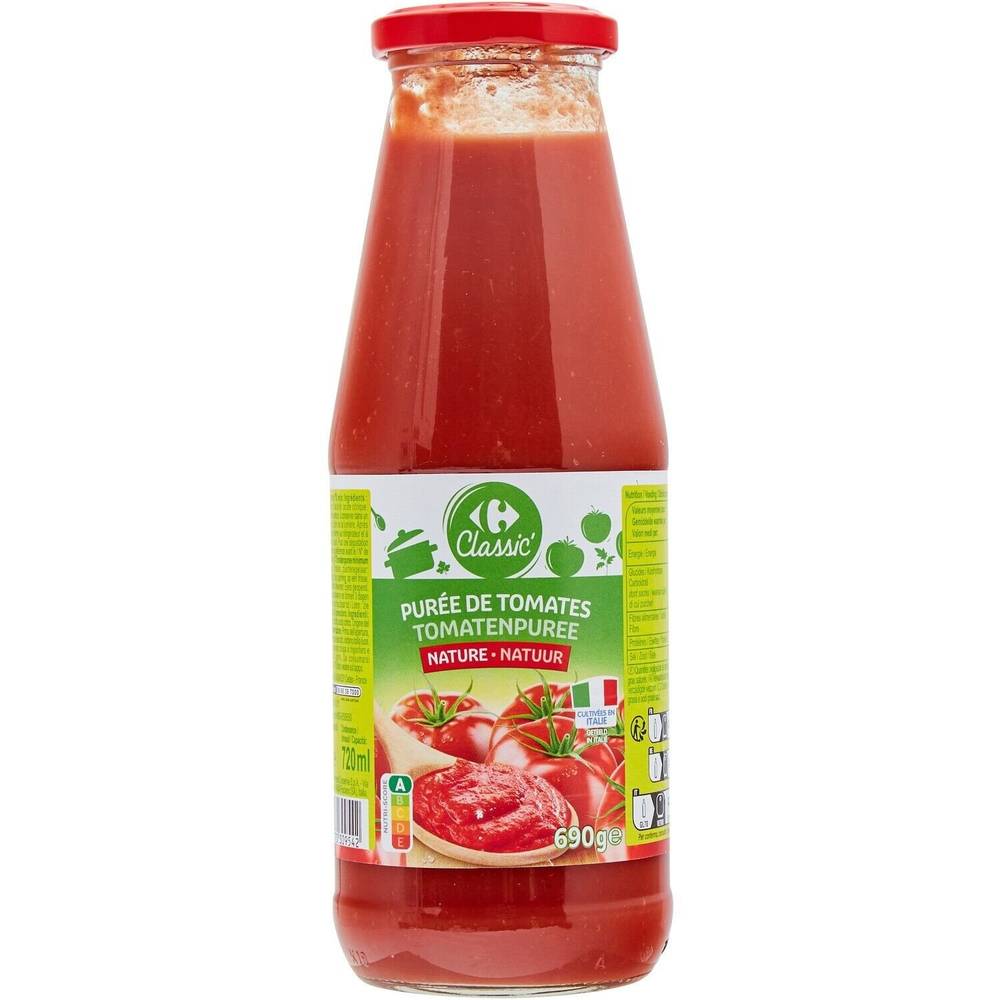 Purée de tomate CARREFOUR CLASSIC' - la bouteille de 700g