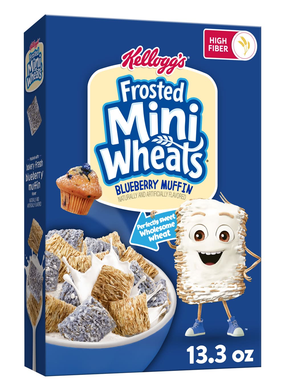 Frosted Mini-Wheats Kellogg's Breakfast Cereal, Blueberry (13.3 oz)