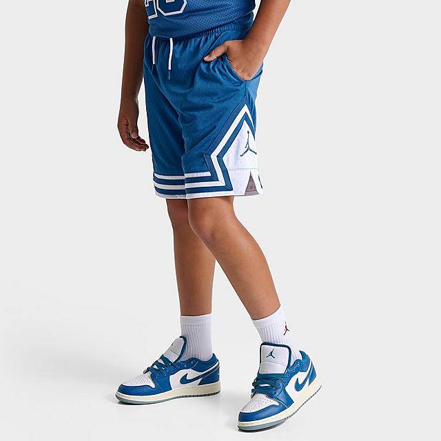 Jordan Kids Dri-Fit Diamond Mesh Basketball Shorts (large/industrial blue)