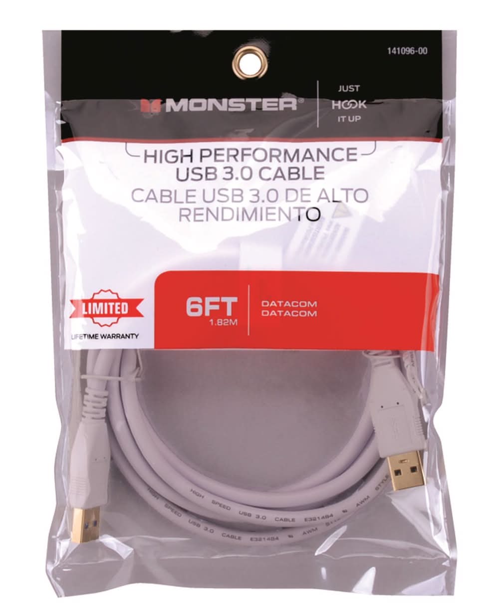 Monster Energy Just Hook It Up 6 Ft. L Usb Cable