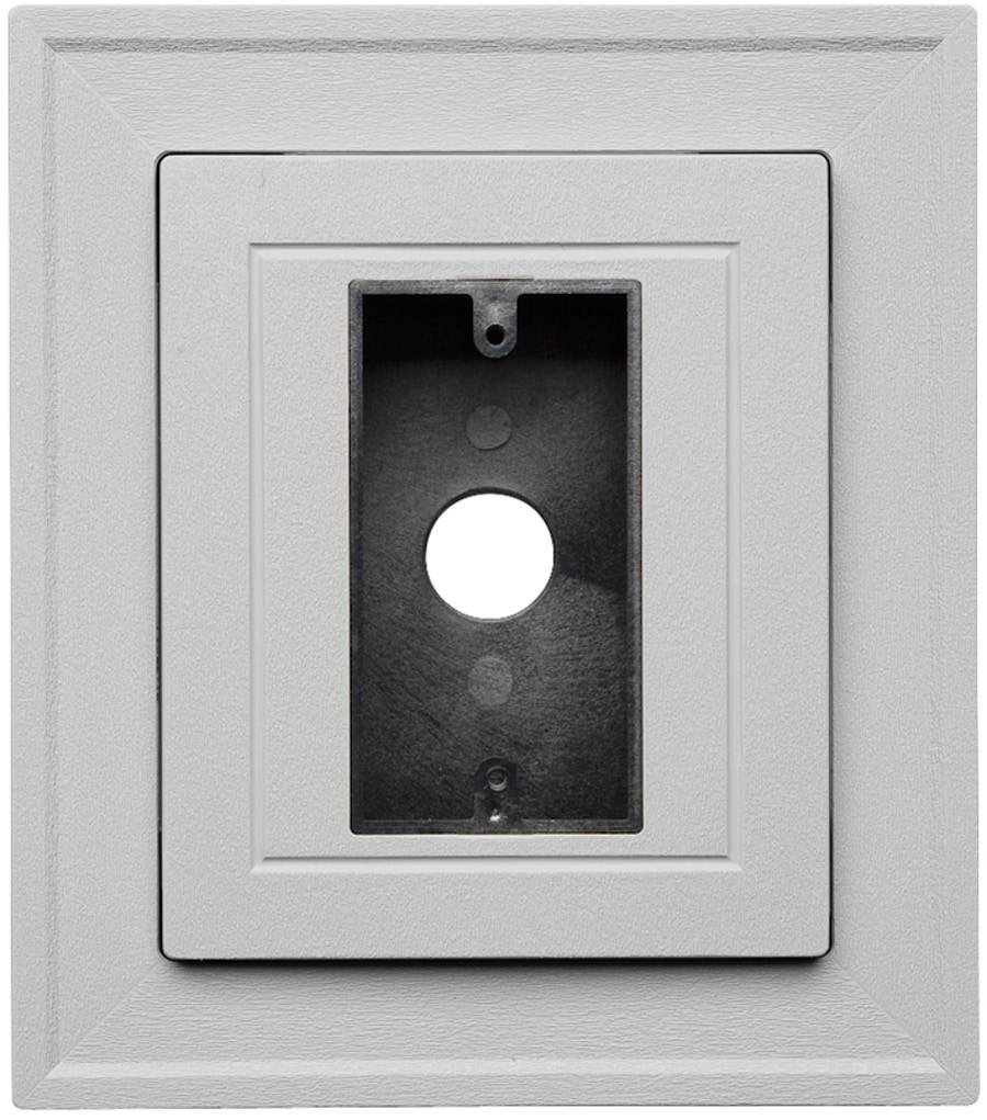 Ply Gem 8.5-in x 7.5-in Gray/Woodgrain Vinyl Electrical Mounting Block | EBL0CKL 02