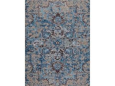 Anji Mountain Rug'd Copenhagen Carpet & Hard Floor Chair Mat, 36 x 48'', Low-Pile, Blue (AMB9050)