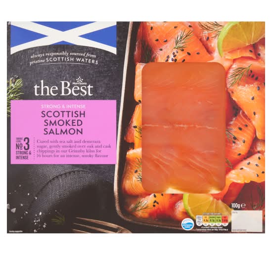 Morrisons The Best Strong and Intense Smoked Scottish Salmon (100g)