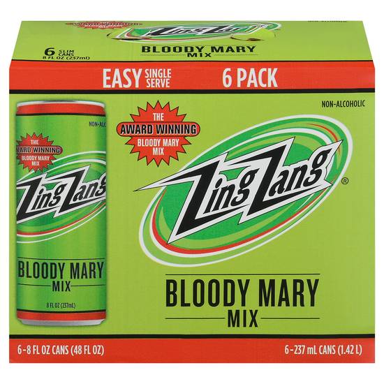 Zing Zang Bloody Mary Mix (6 pack, 8 fl oz)