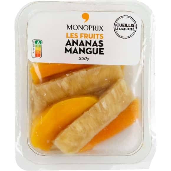 Monoprix Ananas Mangue La Barquette De 250 G