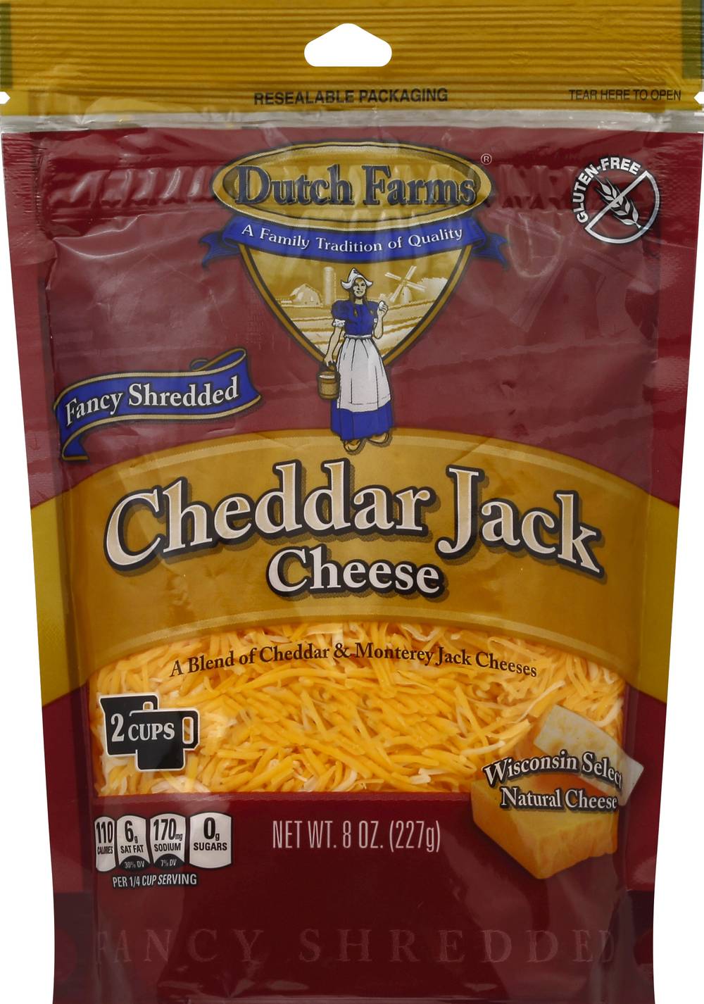 Dutch Farms Fancy Shredded Cheddar Jack Cheese (8 oz)