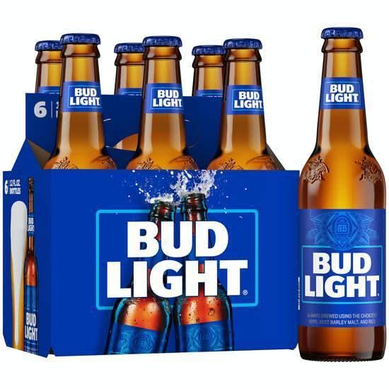 Bud Light Lager Beer Glass (6X12 Fl oz)(4.2%)