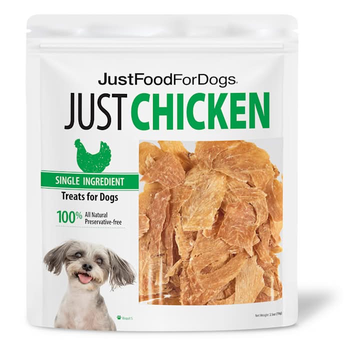 JustFoodForDogs Snacks Chicken Breast Dog Treats (2.5 oz)
