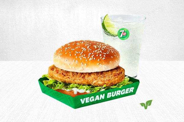 Vegan Burger with a Drink 🌱