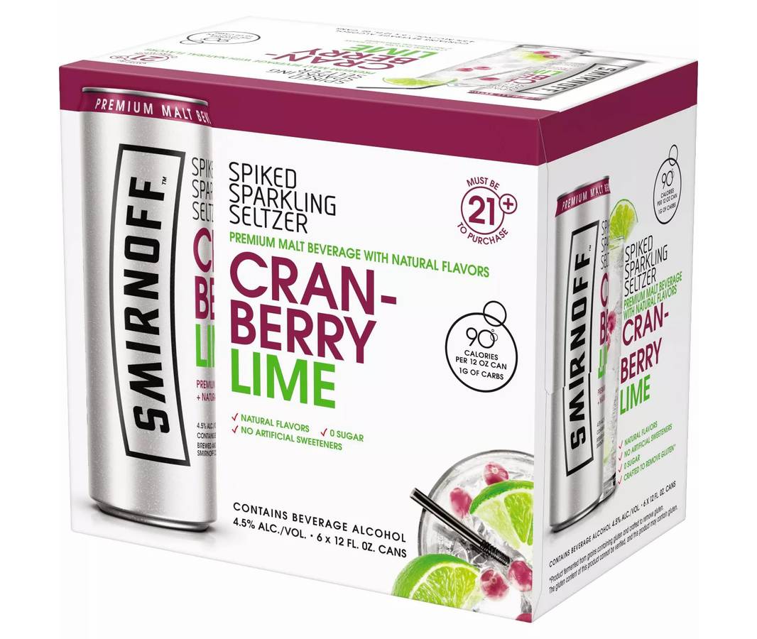 Smirnoff Ice Spiked Cranberry Lime -Pack Of 6