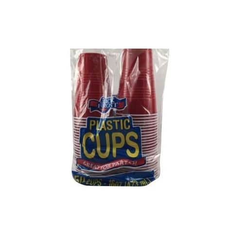 Jack Frost 16 Ounce Red Plastic Cups