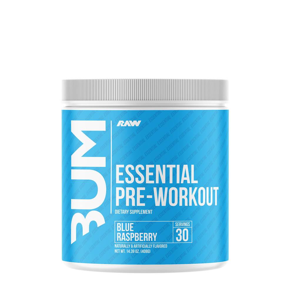 Raw Nutrition Essential Pre-Workout Dietary Supplement (blue raspberry)