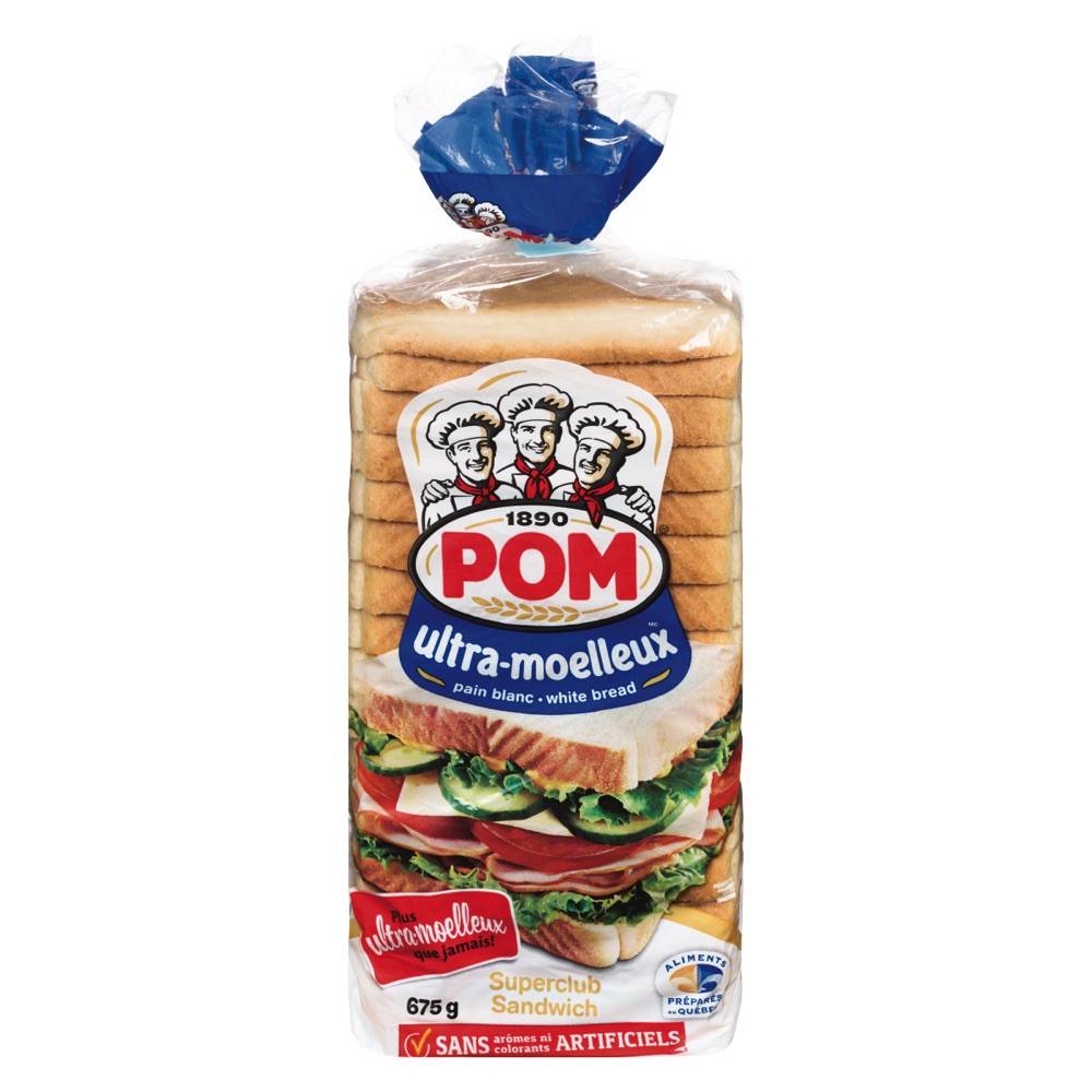 Pom pain blanc superclub (675 g) - superclub sandwich white bread (675 g)