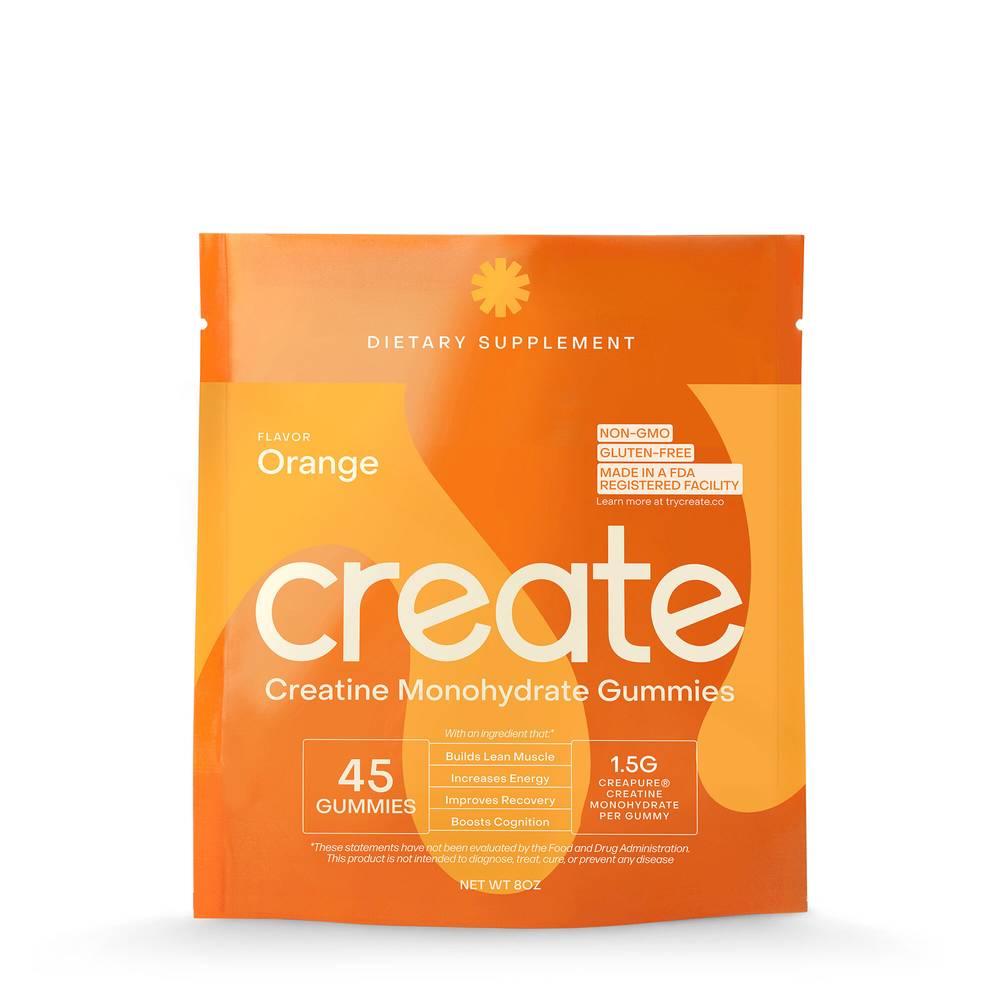 Create Wellness Creatine Monohydrate Gummies (orange) (45 ct)