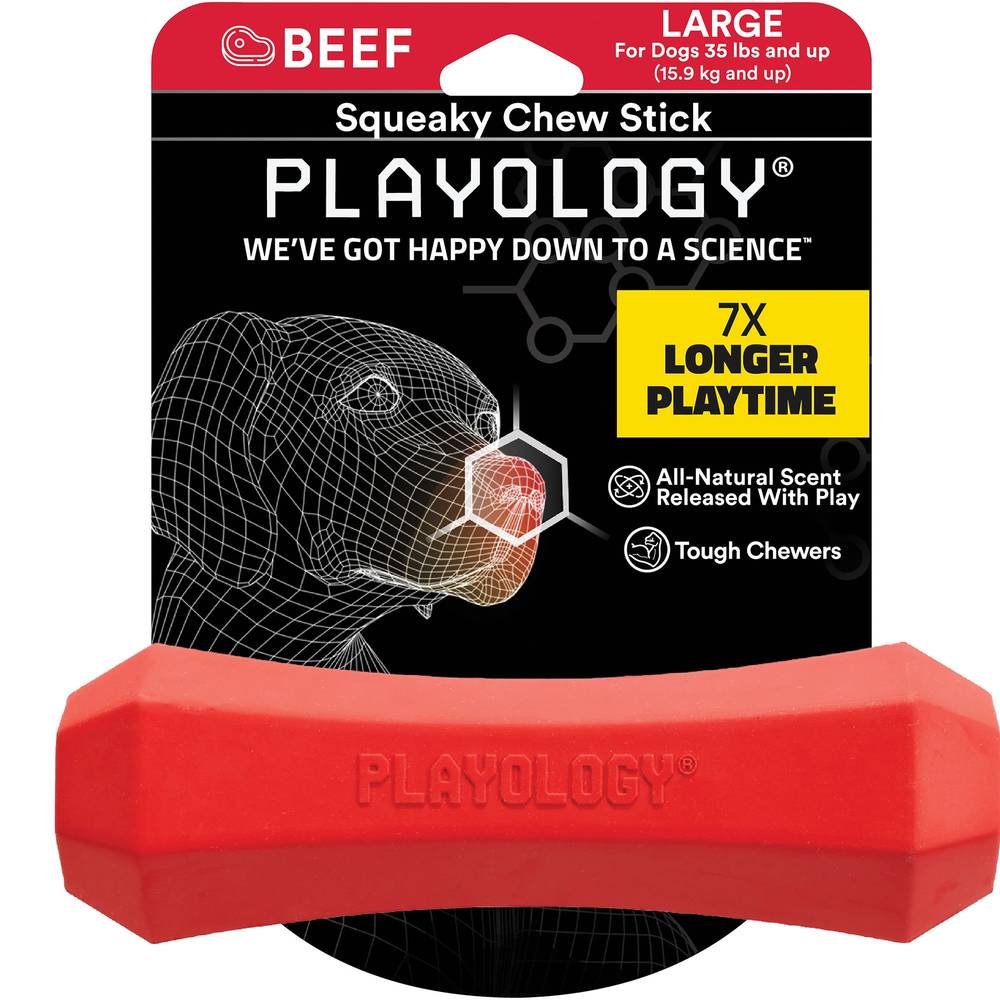 Playology Squeaky Chew Stick Beef