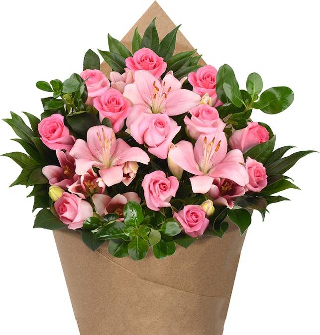 Bloom Haus™ 12 Plus Rose Bouquet - Pink