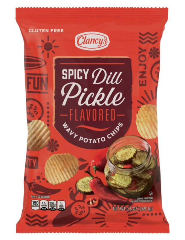 Clancy's Wavy Potato Chips, Spicy Dill Pickle (9.5 oz)
