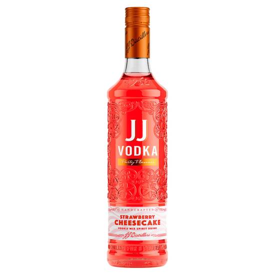 JJ Vodka Strawberry Cheesecake Vodka Mix Spirit Drink 70cl