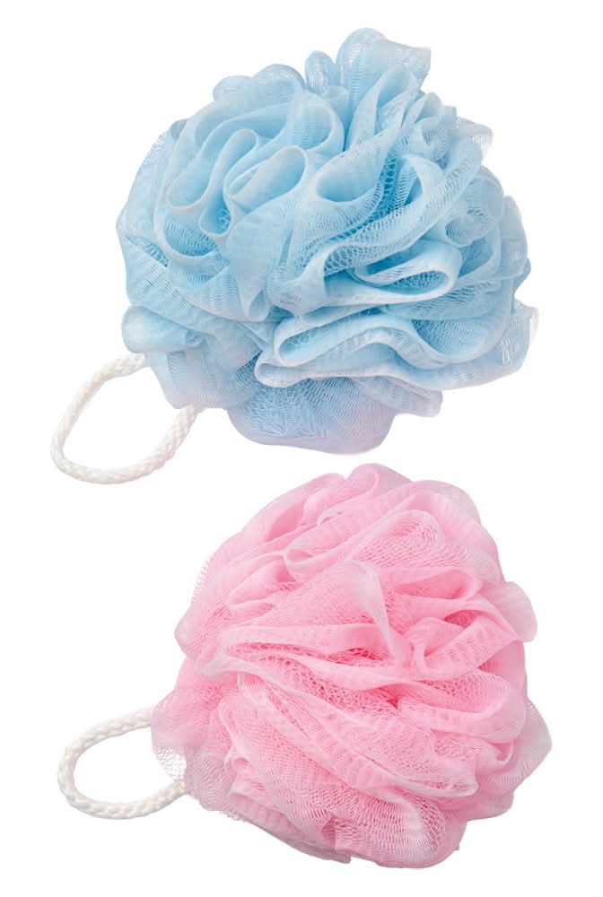 Visage Jumbo Loofahs, Blue/Pink (2 ct)