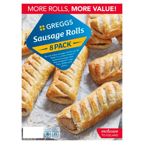 Greggs Sausage Rolls (8 pack)