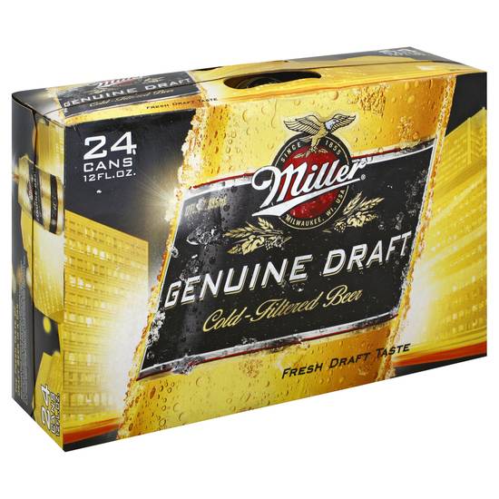Miller Brewing Co. Genuine Draft Cold Filtered Beer (24 pack, 12 fl oz)