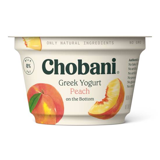 Chobani Non-Fat Greek Yogurt Peach Bottom (5.3 oz)