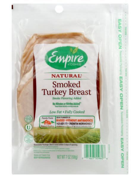 Empire Kosher Natural Smoked Turkey Breast Slices