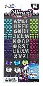 ArtSkills Bling It Gem Craft Kit, Assorted Colors, 185/Pack (PA-4289)